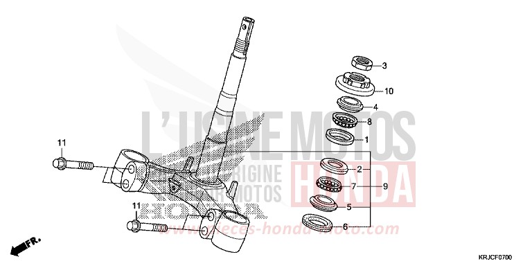 TIGE DE DIRECTION von S-wing ABS PEARL NIGHTSTAR BLACK (NHA84) von 2012